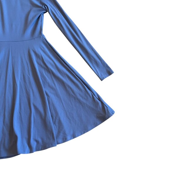 Susana Monaco Periwinkle Stretch Dress Mock Neck Long Sleeve Jersey Size Small - Picture 10 of 12